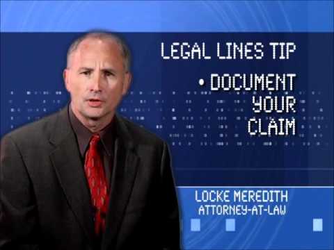Legal Lines Tips with Locke Meredith - Document Your Claim - Personal Injury Attorney Baton Rouge