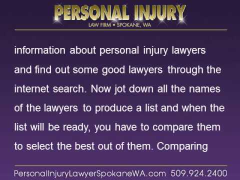 A Few Tips for Choosing a Personal Injury Attorney Spokane WA