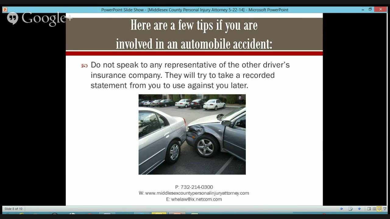 Middlesex County NJ Personal Injury Attorney | Car Accident Tips | Charles D. Whelan III